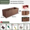 Carbonized Wood Outdoor Planter Box – Antiseptic Rectangular Flower Trough for Home, Courtyard, or Balcony.