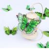 12Pcs DIY 3D Butterfly Wall Stickers Double-layer Simulated Art Magnet Stickers Fashion Color Magnet Fridge Decals Room