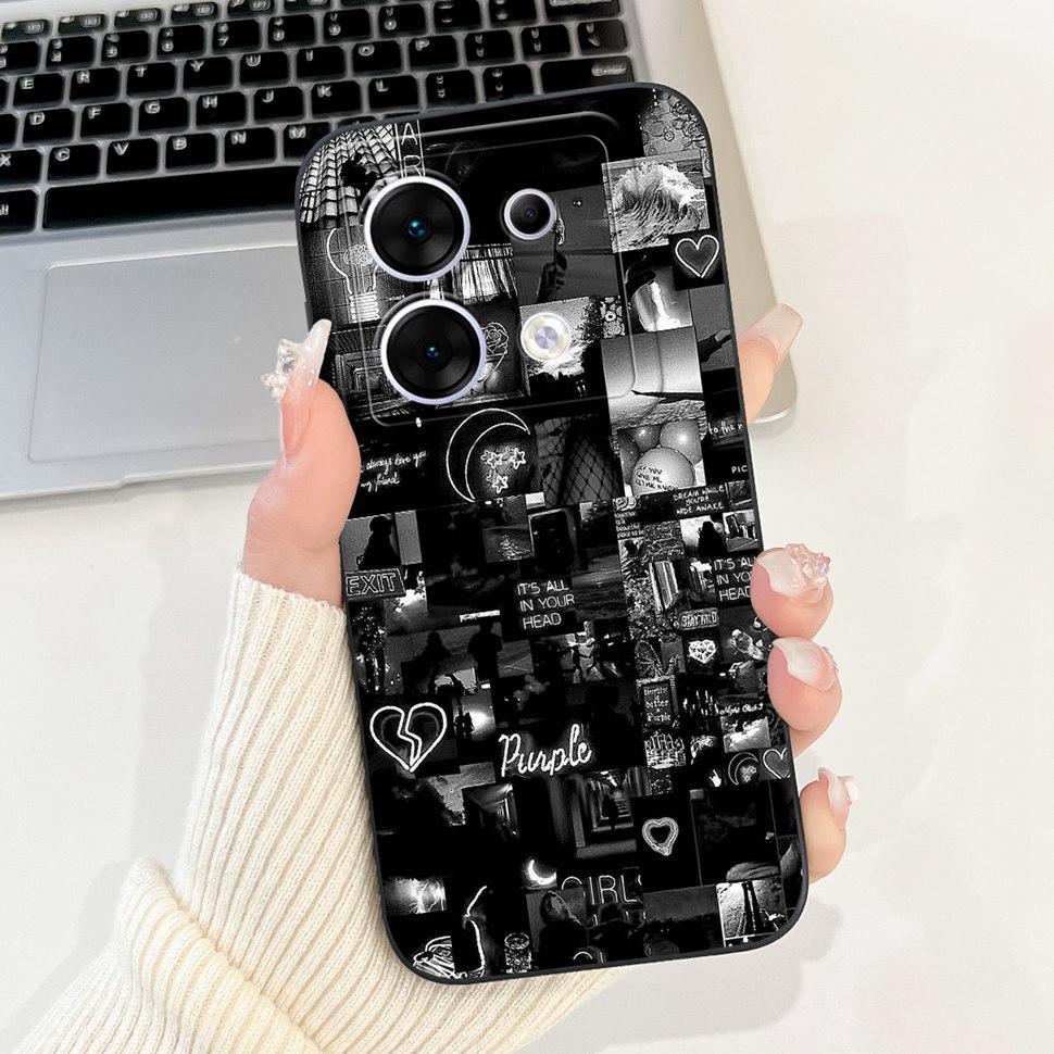 Stilvolle Blumenbemalte Hülle Für Infinix Zero 30 X6731 Case Weiche Silikon Handyhülle Für Infinix Zero 30 Zero30 5G Rückseite
