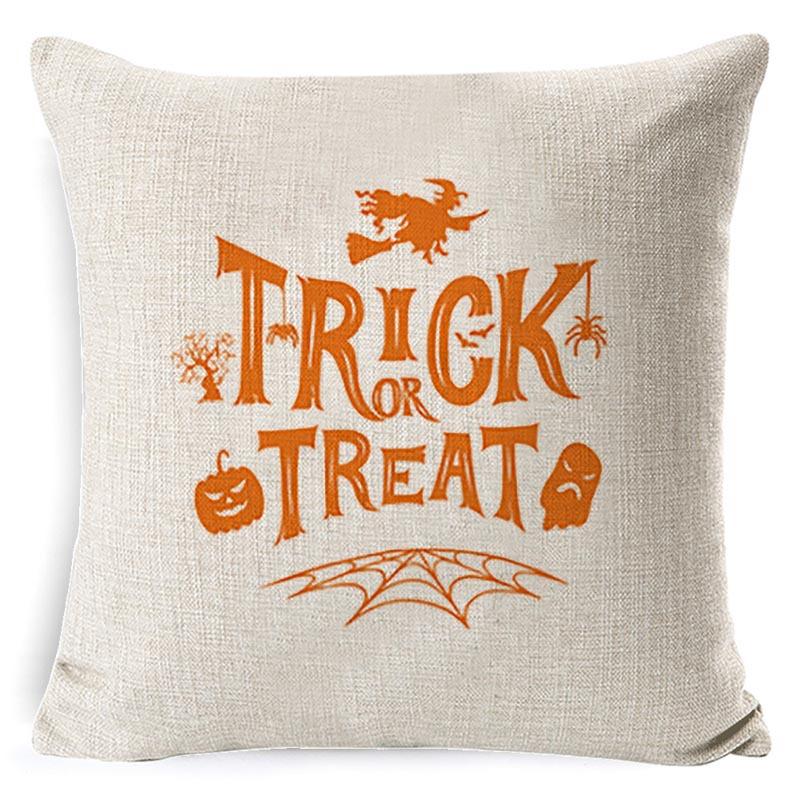 New Halloween Pumpkin Lumbar Pillow Printed Pillow Linen Pillow Cover Cushion Cover Decoration