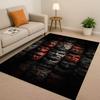 Retro Aztec Totem Maya Mask Sun God Living Room Non-Slip Area Rug Soft Carpet For Bedroom Sofa , Easy Clean Home Doormat Playmat