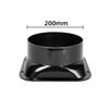 Vents Parts Duct Connector Kitchen ABS Plastic Black For 100-300mm Dia Hose Check Valve Square Flange Wind Resistance