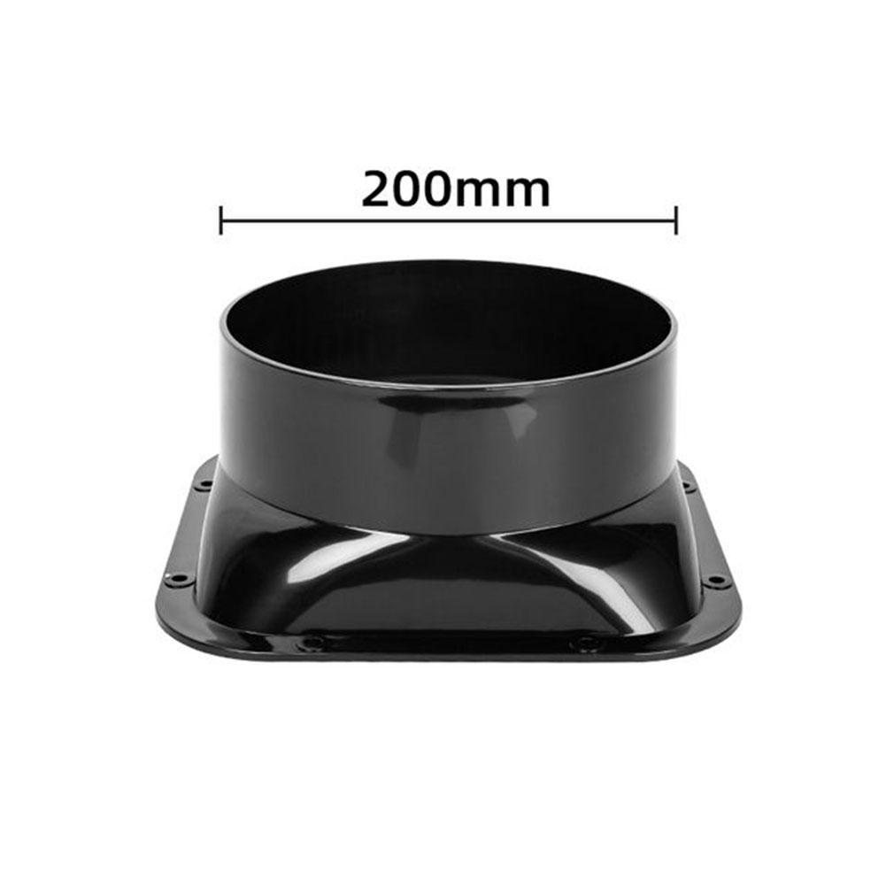 Vents Parts Duct Connector Kitchen ABS Plastic Black For 100-300mm Dia Hose Check Valve Square Flange Wind Resistance