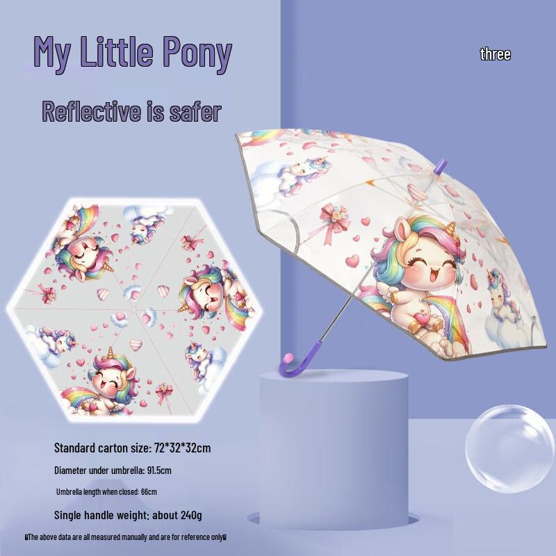 Kids' Animal World Safety Transparent Umbrella