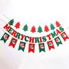 Adorable Cartoon Style Christmas Flags Featuring Snowmen And Christmas Trees For Celebrations