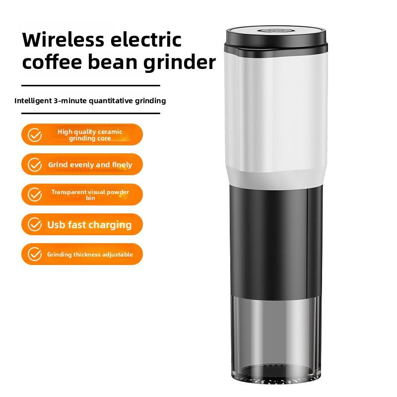 

Перезаряжаемая электрическая кофемолка USB с керамическим жерновом, регулируемым размером помола, молотый кофе