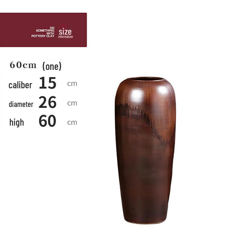 Retro Ceramic Floor Vase for Living Room and Hotel Décor