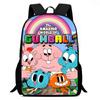 Gumball Cartoon Kids School Backpack Elementary Students Lightweight Spine-Protective Breathable Oxford Fabric Bag With Fun