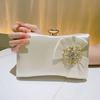 Elegant Rhinestone Decor Evening Bag, Classic Formal Dinner Handbag, Women's Stylish Clutch Purse for Party Wedding & Prom