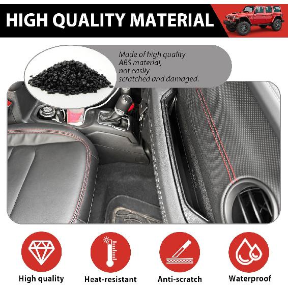 Grab Bar Tray For 2018- Jeep Wrangler JL/4XE Jeep Gladiator JT AccessoriesAccessories Storage Bin Organizer Grab Handle Box Passenger Side Grab Tray