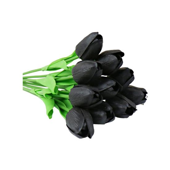 10Pcs Artificial Tulip Flower Home Office Party Realistic Fake Flower Branch Table Centerpiece Decoration Mother's Day Valentine's Day Easter Gift