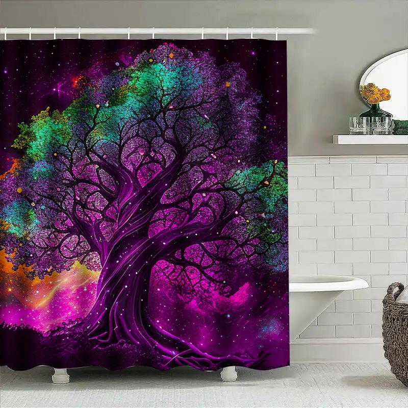 Rideau de douche Ours Silhouette Décoration de salle de bain Tissu polyester imperméable Traitement de fenêtre Décoration d'intérieur moderne
