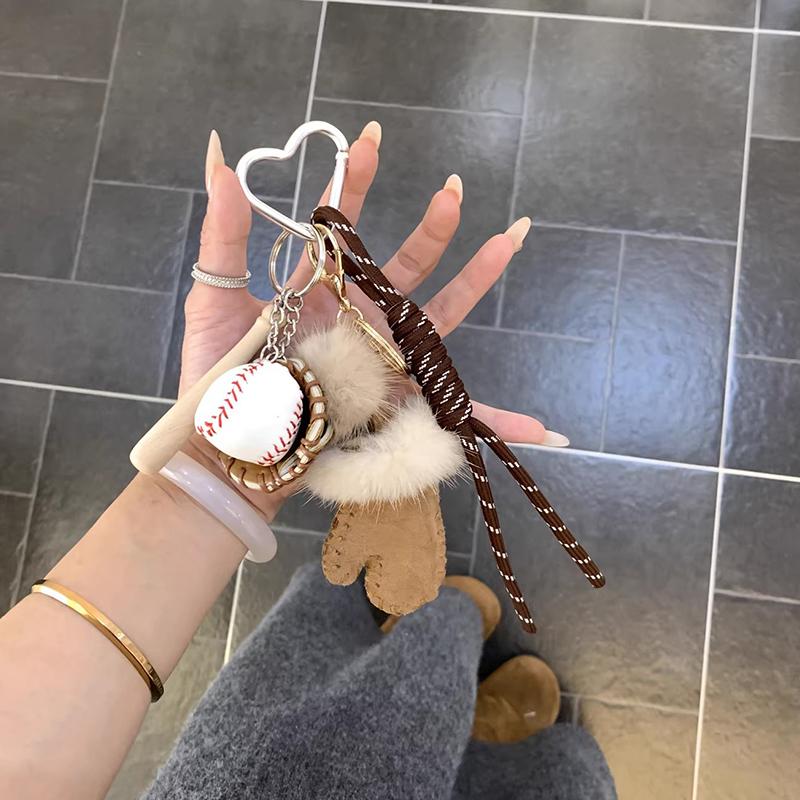 Bag Charm Mink Fur Bag Pendants Mini Gloves Cute Sweet Bag Accessories Multifunctional Charm