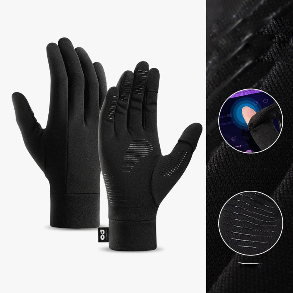 

Outdoor Skiing Inner Gloves Winter Cycling Windproof Anti Slip Sports Antibacterial Warm Fingertip Touch Screen Design L