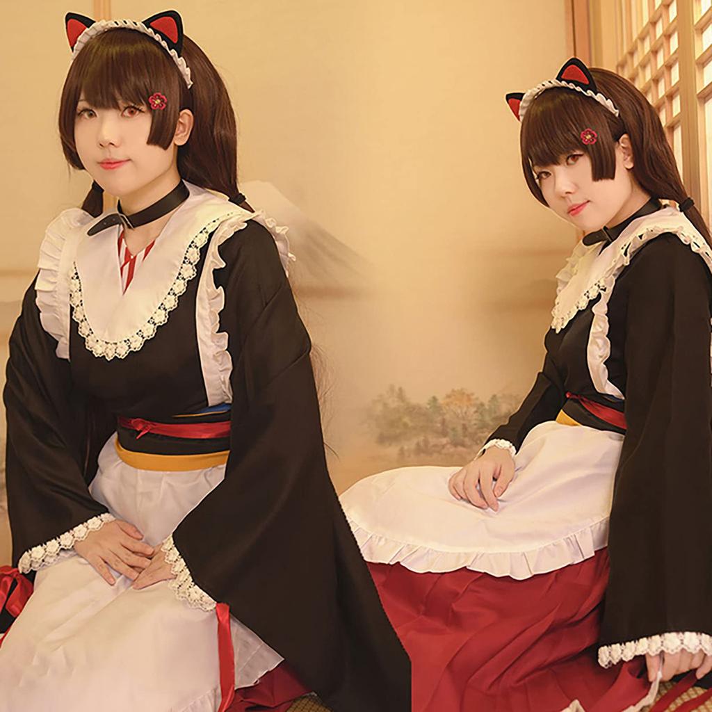 [Milky Time] Nijisanji Inui Toko Cosplay VTuber Maid Costume Halloween Inu Cousin