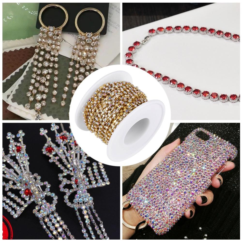 1PCS 10 Yards Length Crystal Chain Crystal AB Rhinestone Chain Trim Craft Decoration