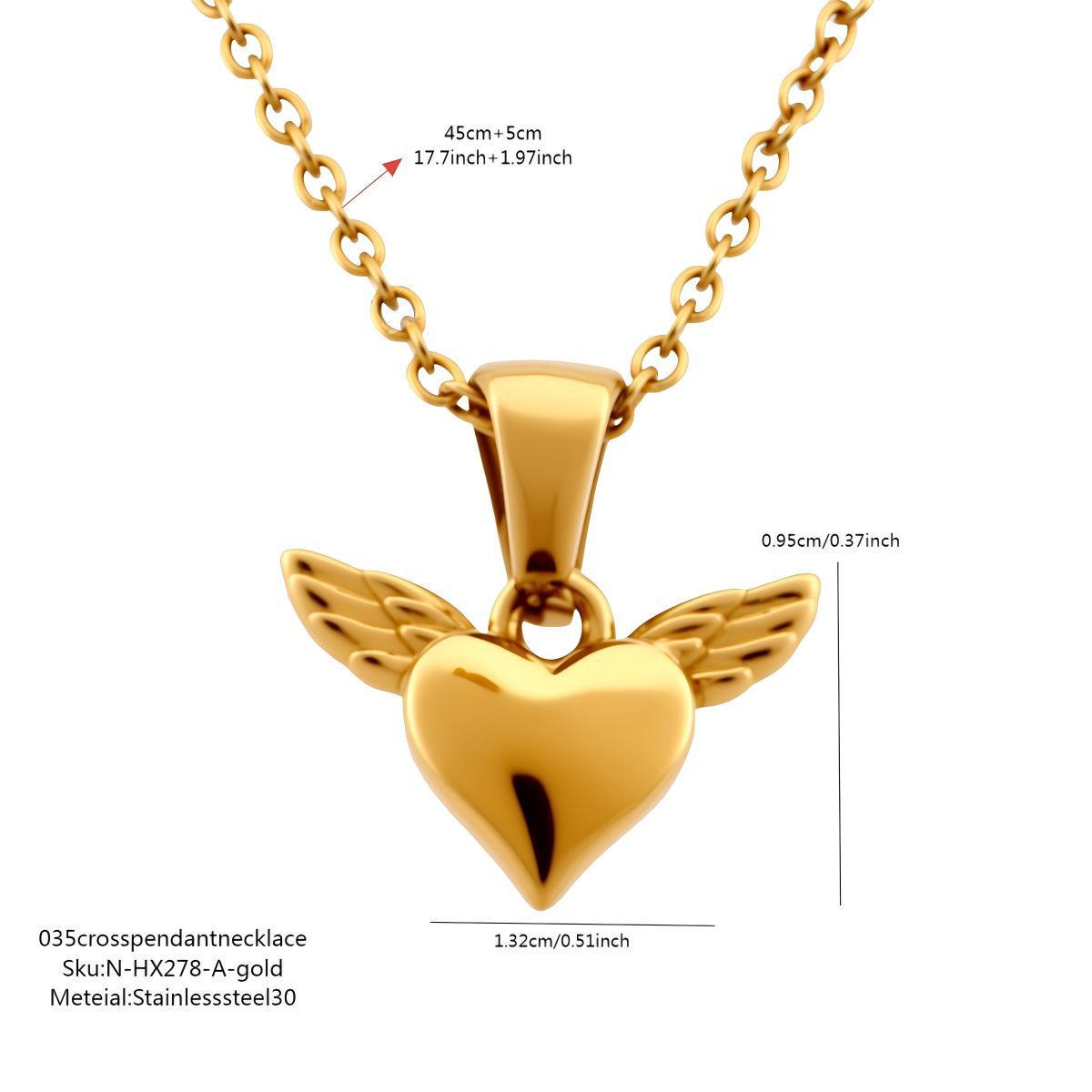 Gold-Tone Pineapple Necklace & Earring Set - Stainless Steel Collarbone Chain, European-American Fashion