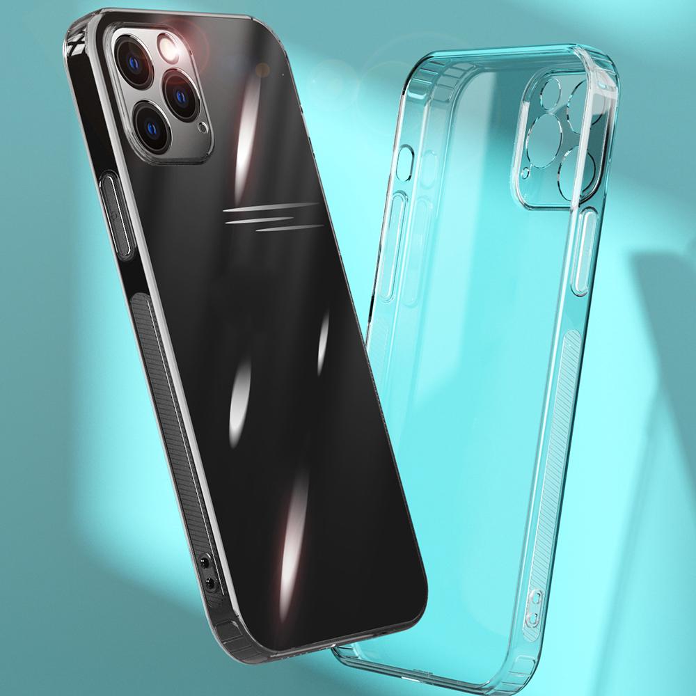 

For iPhone 12 Pro 6.1 inch Anti-Slip Frame TPU Phone Case Non-Yellowing Clear Protection Cover A