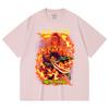 230 Gsm 100% Cotton Demon Slayer V107 Tanjiro Print Unisex Heavy Cotton T Shirt