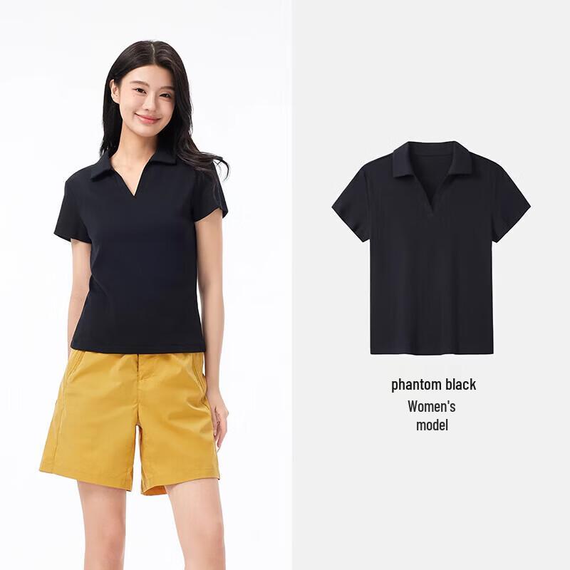 CAMEL Women s V-neck Polo T-shirt S
