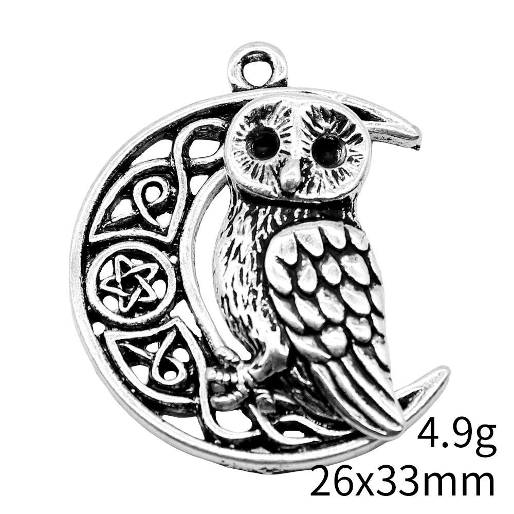 Big Owl Pendant Wings Charms For Forest Bird Theme DIY Bracelet Necklace Jewelry Making Supplies For