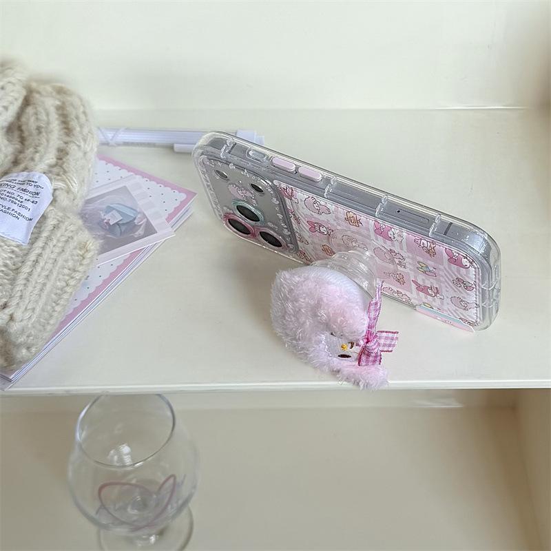 

Plaid Heart Melody Stand Case for iPhone 17/16 Pro Max/15/14 Apple 15 Pro Max