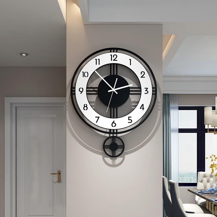 Living Room Creative Wall Clock, Atmospheric and Silent, Household Acrylic Products, Wall Clock, Bedroom Decorative Wall Sticker, Art Clock