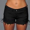 Women's Sexy Hot Pants Ripped Sexy Street Cut Low Top Denim Shorts Side Side Tether  Pants Denim Shorts