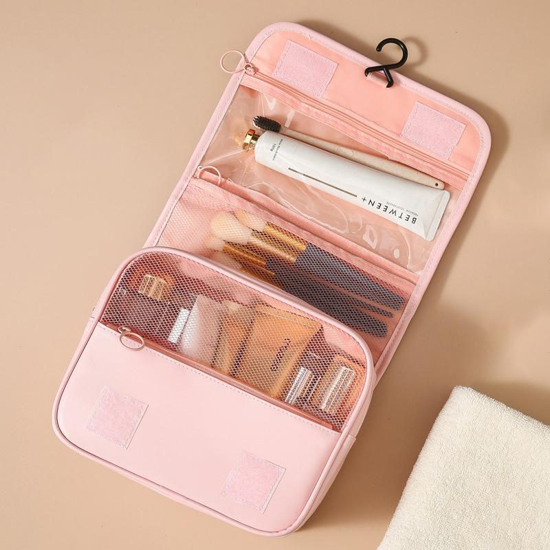 Tragbare Kosmetiktasche mit großem Fassungsvermögen und Haken-Organizer, Kulturbeutel, Make-up-Tasche für Damen und Herren, Reisetaschen für den geschäftlichen Gebrauch