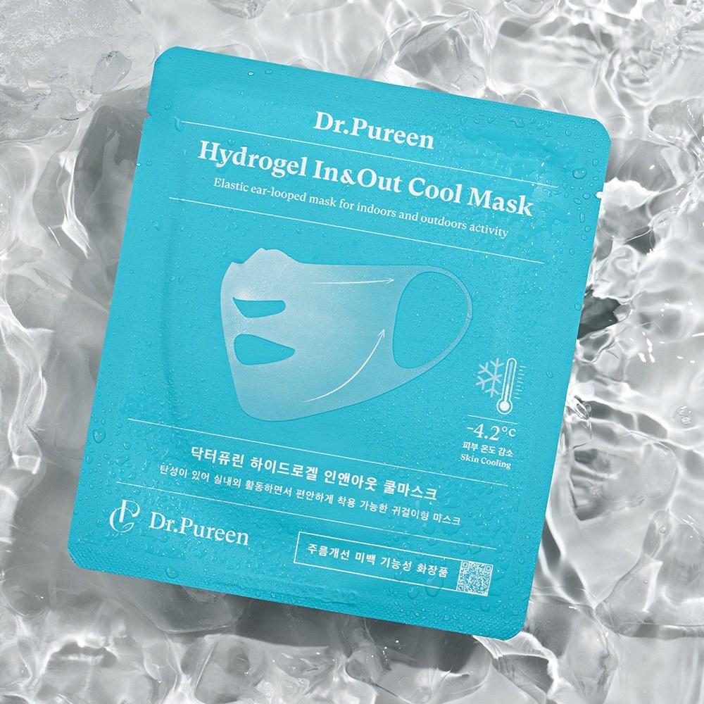 Dr. Purin Hydrogel In-N-Out Cool Mask Pack (4 sheets), 1 box, 4 sheets
