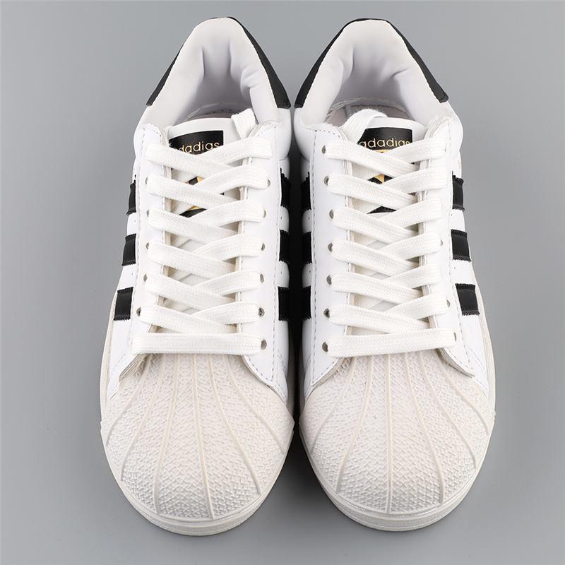 Mångsidiga platta bomullssnören för canvas-skor med snäcktå - Finns i ren vit, off-white och svart för män och kvinnor