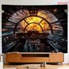 2D Flat - 2D Flat - A Tapestry Featuring a Large Or Small Design of a Spaceship Cockpit, Hyperdrive, Galaxies, Control Panels, And Explosions, Perfect