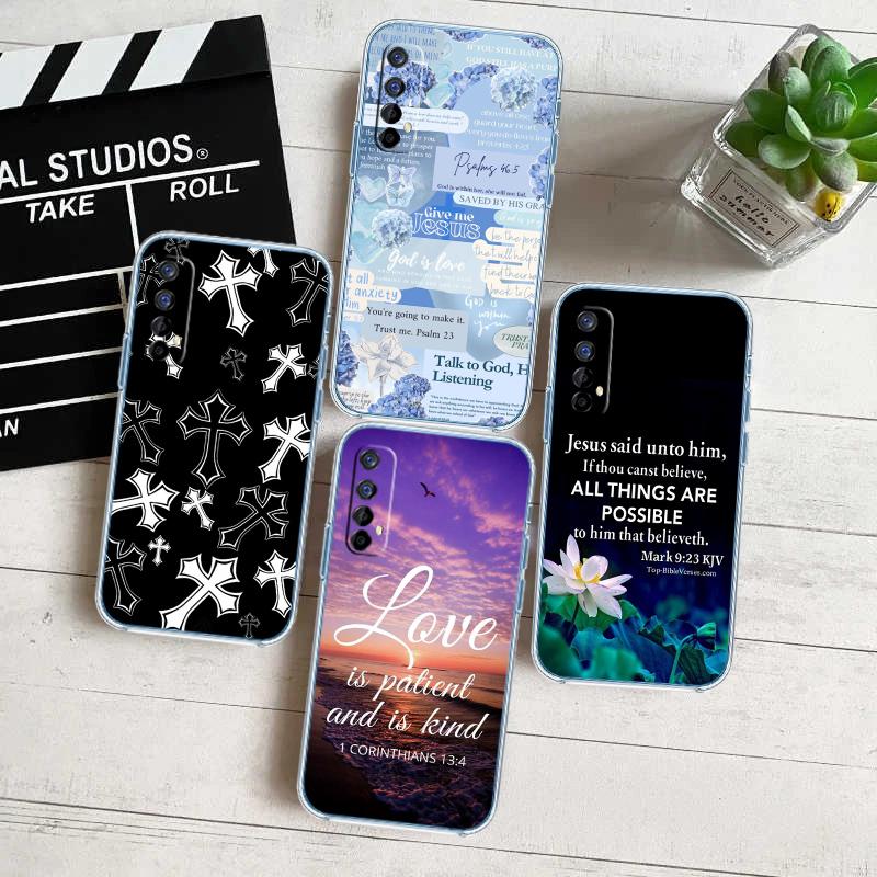 Bible verse Jesus Cross Transparent Phone Case for Motorola Moto Edge 20 30 40 50 S30 Fusion Ultra Pro Neo Lite + G200 G23