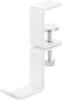 Yamazaki Rotating Headphone X X Smart Headphone Stand with Cable 10369 Desk-Mounted Holder, White, W3-11.9 D4.5-12.4 H13.8cm, Clamp-Type Holder,