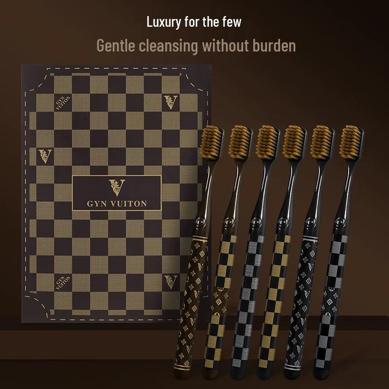 Премиальная зубная щетка с мягкой щетиной, 6 шт.