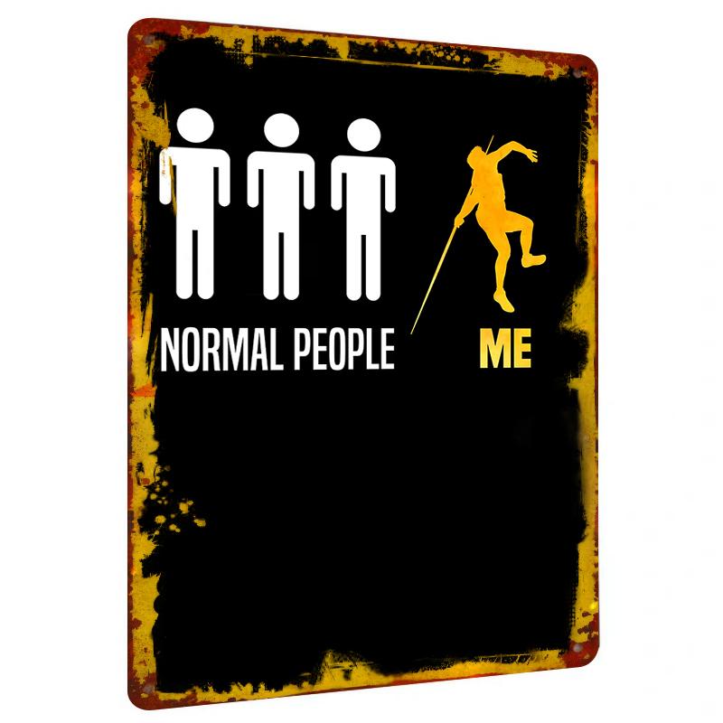 

Normal People vs Me Custom Metal Wall Art Funny SelfDeprecating Home Decor for Humorous Gift 20x30cm（7.8x11.8inch）