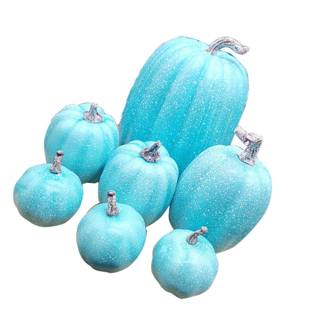 7 Pcs Artificial Pumpkin Cute Lifelike Foam Pumpkins for Autumn Holiday Decor