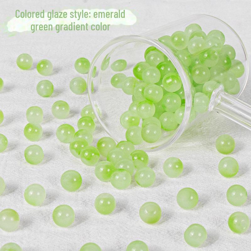 8mm Jade Glass Flower Beads for DIY Bracelets and Accessories