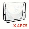BEPAN 1/2/4pcs Salon Chair Cover Protectors Clear Square Hairdressing Chair Back Covers Salon Chair Stitched Cover Styling Accessories