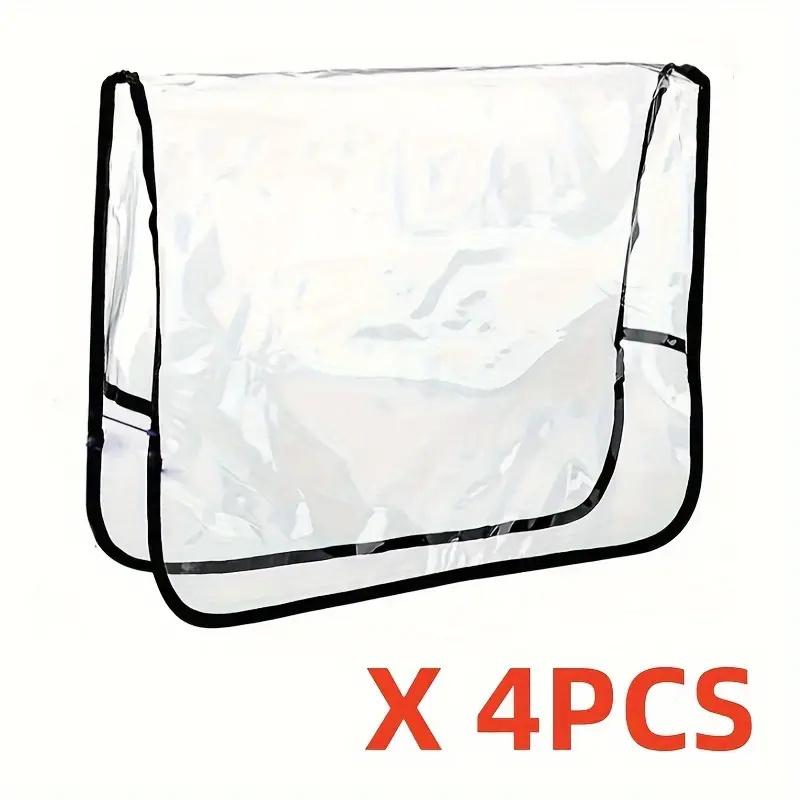 BEPAN 1/2/4pcs Salon Chair Cover Protectors Clear Square Hairdressing Chair Back Covers Salon Chair Stitched Cover Styling Accessories