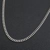 2mm Cuban Chain Necklace For Men Women Vintage Silver Plated Stainless Steel Curb Link Basic Punk Style Choker Collar