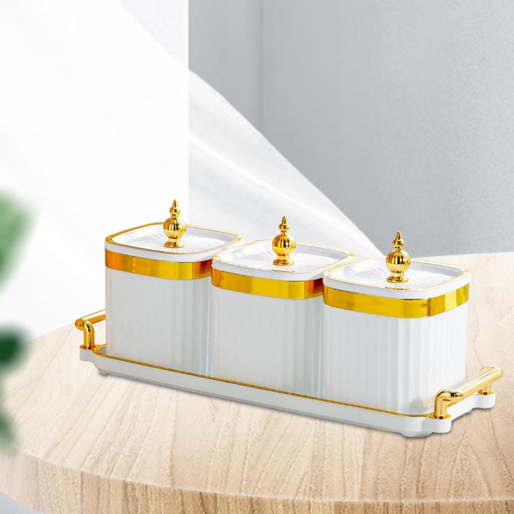 Candy Bowl Dried Fruit Tray Food Storage Box Containers Appetizer Plate Dessert Jar for Household