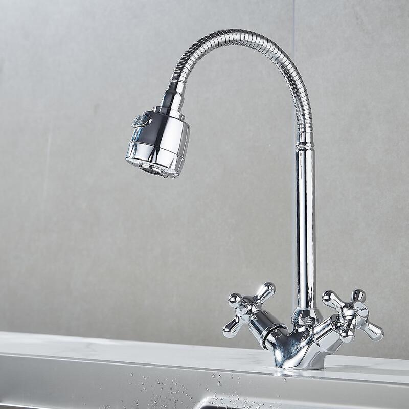 Home Universal Swivel Spout Cold & Hot Sink Faucet