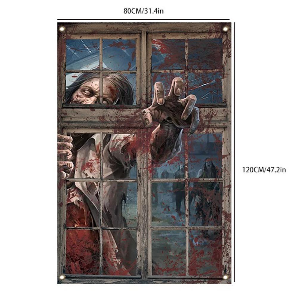 Clear Printing Window Cover Fade-resistant Tablecloth Dust Covers Banner Room Poster  Home Decor