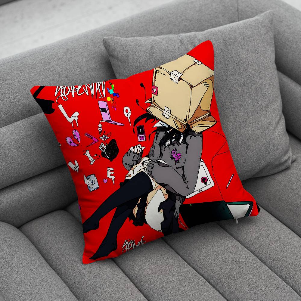 Goreshit Album Cover Pillow Case Square DoubleSided Printing Short Plush Sofa Cushion Cover Bedroom Bedside Pillow