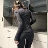 LULU Оригинальная куртка Defina в горошек с воротником-стойкой, Стройная черная облегающая спортивная одежда, Верхняя одежда с длинным рукавом