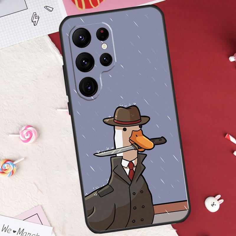 Cartoon Cute Goose Case For Samsung Galaxy S24 FE S20 FE S21 S22 S23 S25 S26 Ultra S10 Plus S25 FE Cover Shell