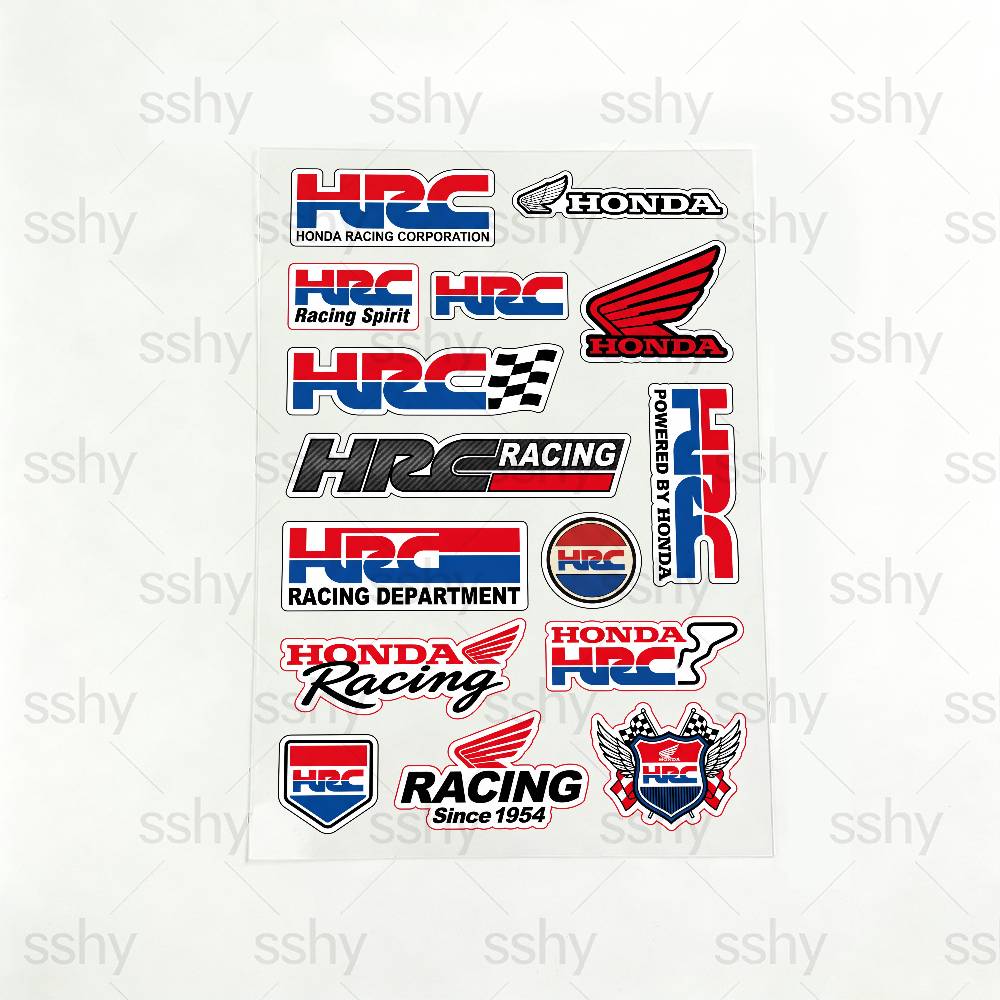 FOR HONDA HRC H WING Reflective motorcycle stickers, 3M safety warning at night in the dark scooter helmetsOW3