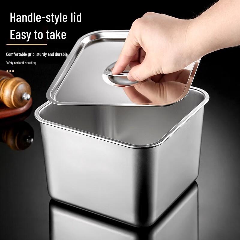 Frasco cuadrado para condimentos Dan Shi Zhi Yuan de acero inoxidable