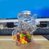 Transparent Dog Treat Jar Easy To Cleaning Dishwasher Safe Glass Container For Kitchen Countertop Storage